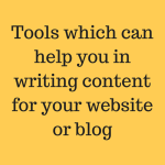 Tools which can help you in writing content