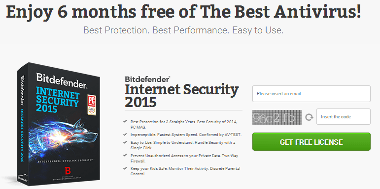 Bitdefender IS 180 days free license download